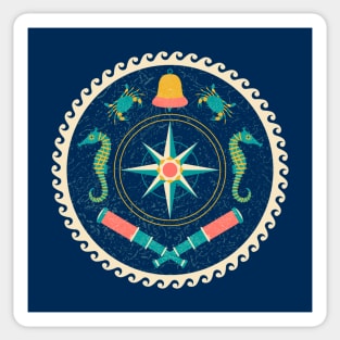 Nautical circle poster-2 Sticker